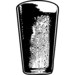 Vektor-Cliparts von kalten Pint Bier in schwarz und weiß